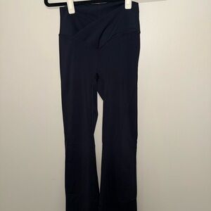 Black & Brown High-Waisted Flare Leggings